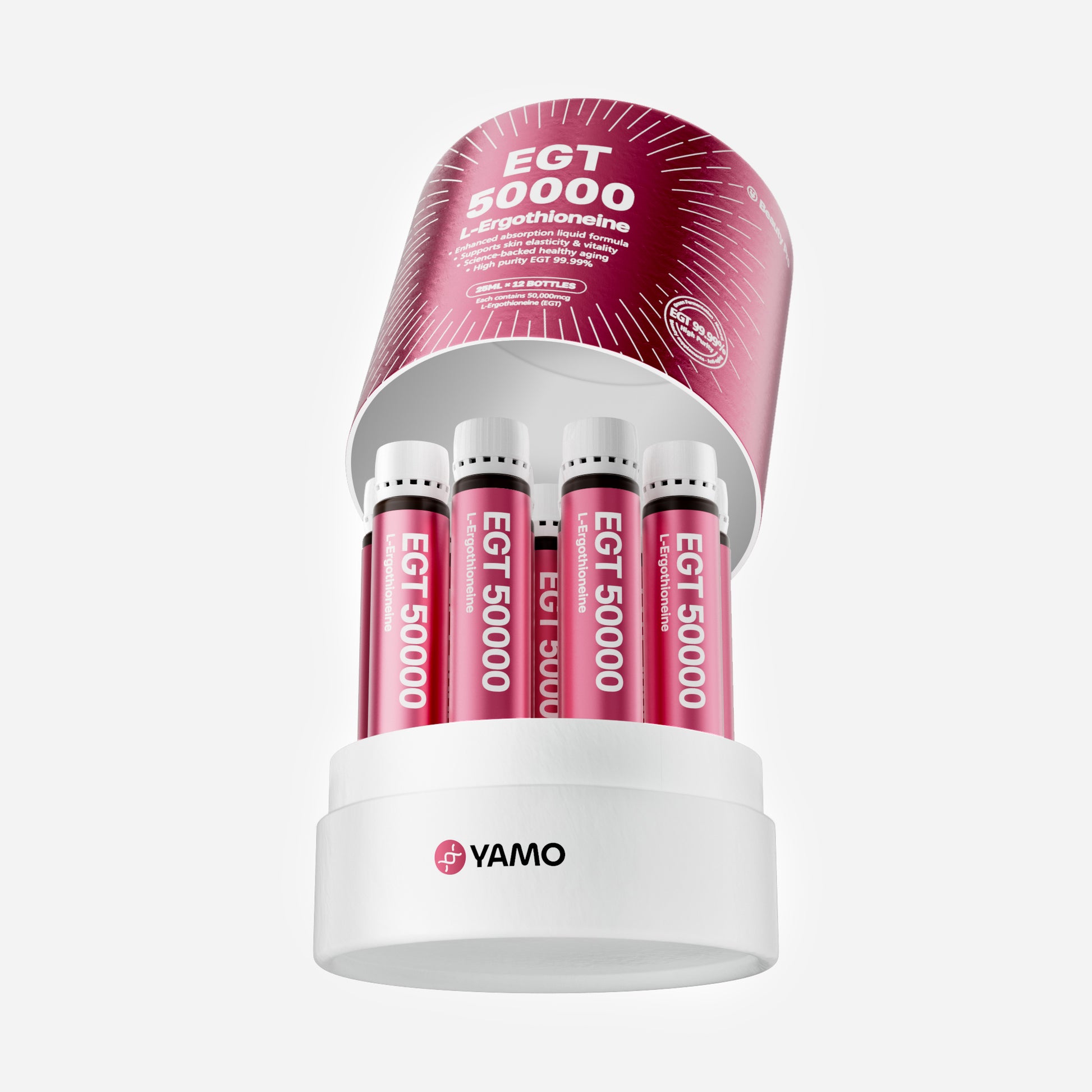 YAMO EGT50000 L-Ergothioneine / 12 Bottles